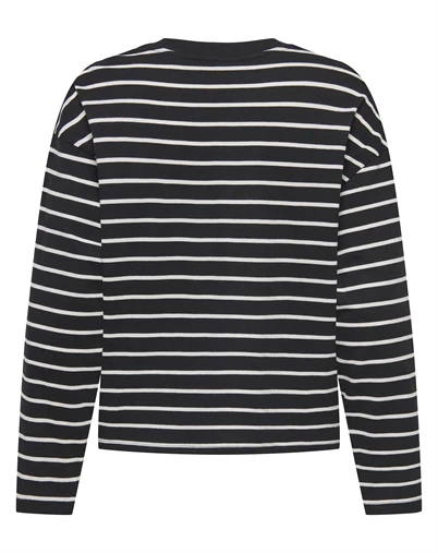 Only - ONLHappy Stripe Langærmet Trøje - Black
